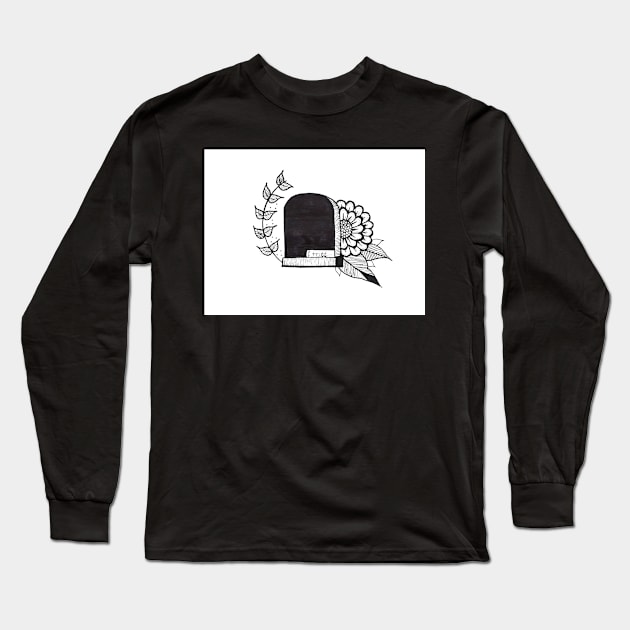 apathetic headstone Long Sleeve T-Shirt by ashclaise